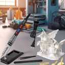 21-in-1 3D Printer Smoothing Tool Kit, 80W LCD Digital Adjustable Temperature Soldering Welding Iron Kit with Insert Brass Heatset Nuts & Soldering Tips, Fast Heating 3D Printing Modify Finishing Tool