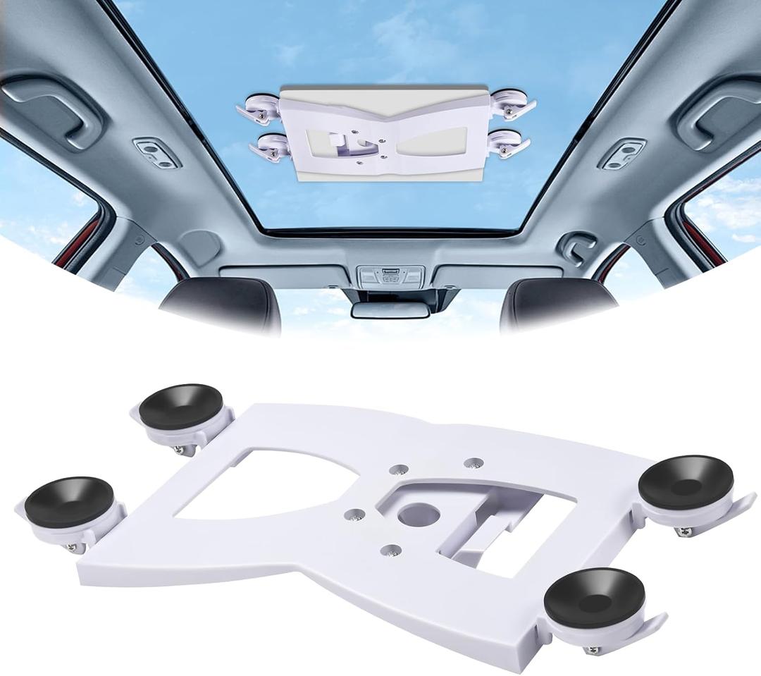 GADFISH Adjustable Starlink Mini Roof Mount, Starlink Mini Mount with 4 Adjustable Suction Cup, Anti-Gravity Starlink Mini Holder for Outdoor Travel / Campin / RV Receiving Signal, White