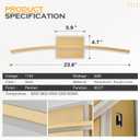 Benkut Modern LED Wall Sconce Gold Light Fixtures Over Mirror Modern Bath Wall Lighting for Bathroom, Dimmable Vanity Light for Bathroom(5CCT 23.6Inch), 24 IN