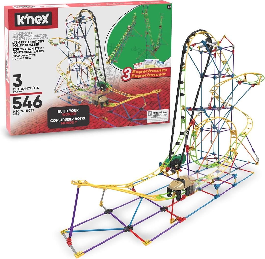 K'NEX Education - STEM Explorations: Roller Coaster Set  546 Pieces, Creative Building Set Ages 8+