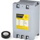 CGOLDENWALL Single Phase to 3 Phase Converter 15HP/11KW 53A 220V-240V Input/Output Digital Phase Shifter, 15HP/11KW Rated Load, 10HP/7.5KW Heavy Loads, One Converter for One Motor