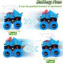 LODBY Dinosaur Toys for 2 3 4 5 Year Old Boys - Monster Truck Toys for Toddlers Boys Ages 2-4-6 - Push and Go Cars Dinosaur Toys for Kids 3-5 Year Old Boy Christmas Birthday Gifts