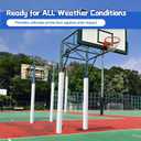 Hollowfly 2 Pcs 76 Inch Tall Basketball Pole Pad, Heavy Duty Safety Pad, Post Wrap Padding, Fits 4'' Round Poles, All-Weather Waterproof, for Basement & Garage, Playground, Round Square Post