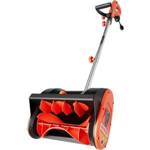 VOLTASK 12-Inch Corded Snow Blower, 10 Amp Electric Snow Blower with Directional Plate