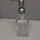 M
Design Square Glass Refillable Foaming Soap Dispenser Pump Bottle for Bathroom Vanity Countertop and Sink, Vintage-Inspired, Compact Container Design - Emba Collection, Clear/Brushed Chrome