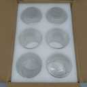 Teenyyou 6 Pcs Clear Glossy Glass Shade Replacements for Pendant Light Fixtures Glass Lamp Shade Cover, 1-5/8 Inch Fitter E26 Base, 4"w x 6"h, Replacement Lamp Globe for Chandelier Wall Sconce