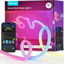 Govee RGBIC Neon Lights, LED Smart Neon Rope Light 2 Works with Matter, Alexa, Google Assistant, Custom DIY Neon Strip Lights for Bedroom and Wall Decor, Softer Material, 9.8ft, White