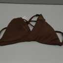 Aoxjox Women's Workout Sports Bras Fitness Metamorph Sienna Twist Bra Yoga Crop Tank (Dark Brown, XS)