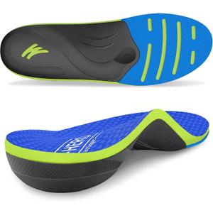 WalkHero 220+ lbs High Arch Support Insoles for Plantar Fasciitis