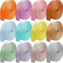12 Rolls Nylon Webbing 1 inch 1.5 inch 2 inch Nylon Strap Webbing Straps Backpack Straps Nylon Belt, 10 25 50 3.3 Yards Webbing Strapping