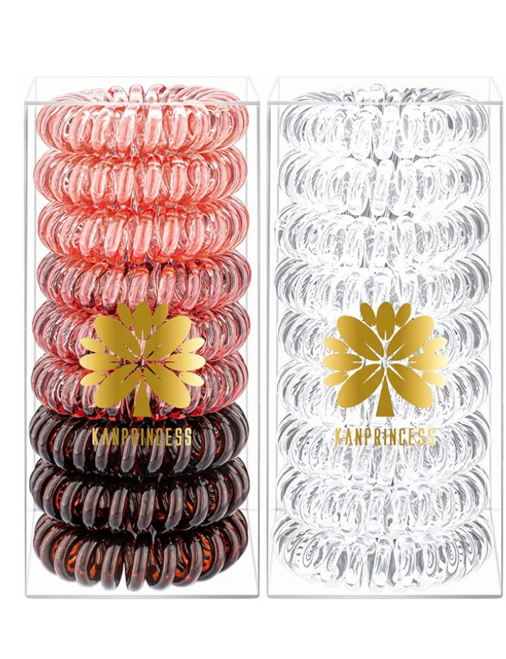 14 PCS Spiral Hair Ties,No Crease Coil Hair Elastic Hair Bands Multi Color Waterproof Phone Cord Hair Accessories For Women Girls Ponytail Holders