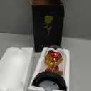 Rose in Glass Dome with LED Lights in Gift Box — Mothers Day Gifts for Mom Grandma, Birthday Gifts for Women, Lighted Glass Rose — Romantic Forever Flowers, Battery Powered Home Decoration (Red)