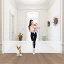 24" Tall X 100" Extra Wide Short Dog Gates to Step Over, Extra Long Short Pet Gate for Doorways, Small Puppy Gates for The House Mesh Doggie Gates for Indoors Outdoor, White