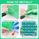 30PCS Double Sided Square Foil Balloons Wall,19 Inches Chrome Foil Balloons Tunnel Arch Garland Kit for Birthday,Anniversary,Wedding,Graduation Party Background Graduation Party Decoration (Red Green and Blue Lightblue)