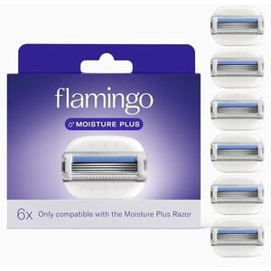 Flamingo Moisture Plus Razor Blades for Women - No Shave Gel Needed - Only 5 Count - Moisture Plus Razor Blade Refills