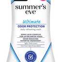 Summer's Eve Ultimate Odor Protection Daily Feminine Wash, pH-Balanced Formula Body Wash for Women with Boric Acid Helps Control Vaginal Odor, 15 Fl Oz