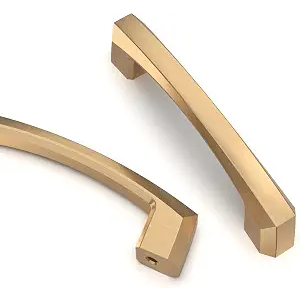 Asidrama 10 Pack 3 Inch(76mm) Hole Centers Champagne Bronze Kitchen Cabinet Handles, Gold Cabinet Pulls Kitchen Cabinet Hardware for Cupboard Drawer Pulls