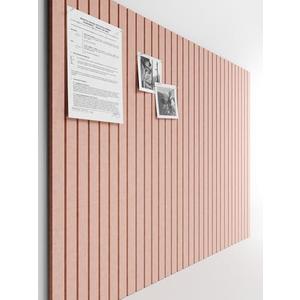 Bumusty Large Cork Board Alternative-47 x35 Felt Bulletin Board Tiles, with 30 Pushpins, 70 Adhesive Tabs, 12-Pack Slat Wall Paneling, Cork Boards for Office Push Pin Board Felt Board-Coral