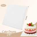 12pcs Cake Boards Square Cake Boards, Sturdy Corrugated Paper Cake Drums, Greaseproof & Food-Safe Cake Base for Birthday Wedding Baby Shower, Bulk for Home Bakers & Bakeries (white, 8 inch)