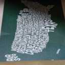 Trademark Fine Art Forest-USA States Text Map Canvas, 20x16 Inches