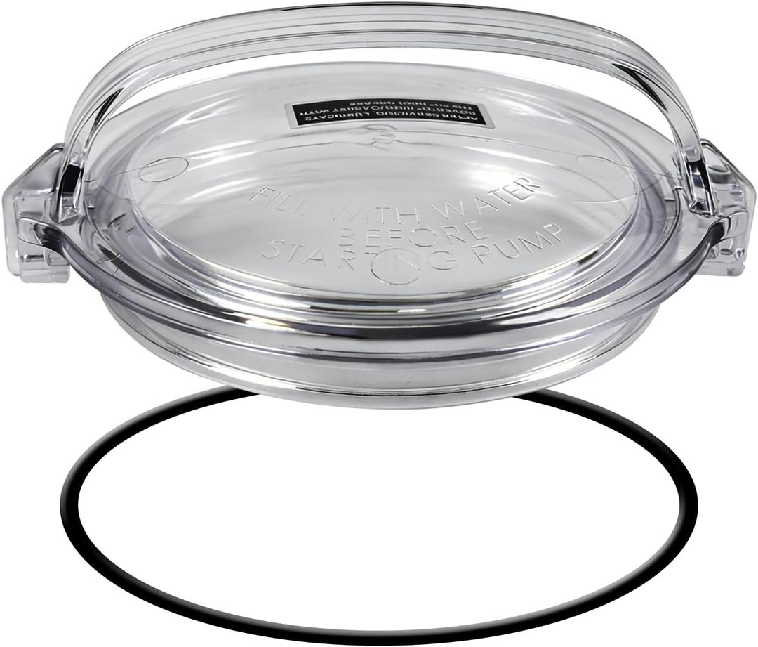 SPX1500D2A Pool Pump Lid with O-Ring Compatible with Hayward PowerFlo/LX SP1500,SP1700,SP1580 etc, XQK Grade Clear Pool Pump Strainer Cover Replacement Parts for the Above Ground Pool Filter Pump