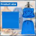 Shappy 2 Pcs Anti Tarnish Cloth Bag for Silver Storage 18 x 18 Inch Fabric Silver Protection Bags for Jewelry, Flatware, Trays(Blue)