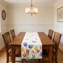 OYIMUA Colorful Tulip Floral Spring Table Runner Seasonal Summer Butterfly Kitchen Dining Table Decoration for Home Party Decor 13x72 Inch