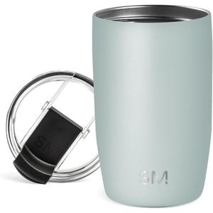 Simple Modern Travel Coffee Mug Tumbler with Flip Lid | Reusable Insulated Stainless Steel Cold Brew Iced Coffee Cup Thermos | Gifts for Women Men Him Her | Voyager Collection | 12oz | Sea Glass Sage