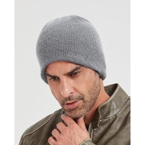 Zylioo S/M/L/XL/XXL/3XL Reversible Beanie Hats for Big and Small Heads, 2 in 1 Double-Sided Warm Beany Hats, Winter Knitted Hats