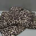 Verdusa Women's Petite Pants Leopard Print Baggy Pants Casual Workout Long Trousers College Clothes Brown Large Petite