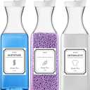 Laundry Detergent Dispenser,54oz Fabric Softener Dispenser,Plastic Liquid Laundry Detergent Container,Laundry Detergent Organizer for Laundry Room Organization with 4 Labels,3 Pack