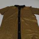 WULFUL Kids Boys Disco Shirt Sequins Button Down Shirts 70s Party Costume, 8-9 Y