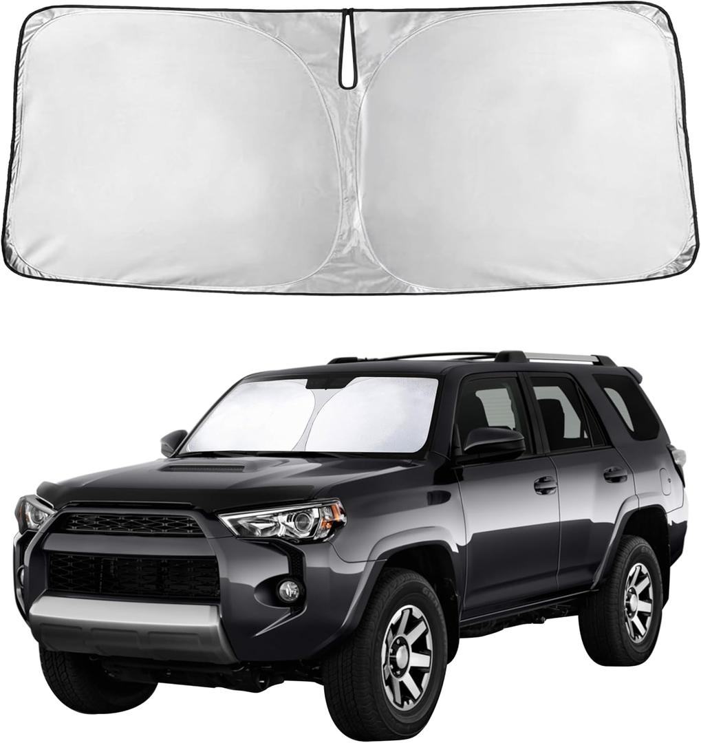 EcoNour Windshield Sunshade for Toyota 4Runner 2010-2023 2024 2025 2026, SR5, Trail, TRD (Off-Road, Premium, Pro) Limited, Front Window Sun Shade Cover, UV Heat Blocker & Protector, Car Accessories