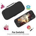 Anleo Carrying Case for Nintendo Switch 2 (2025), Switch 2 Large Capacity Protective Hard Case Portable Travel Bag with 8 Game Card Slots(Black)