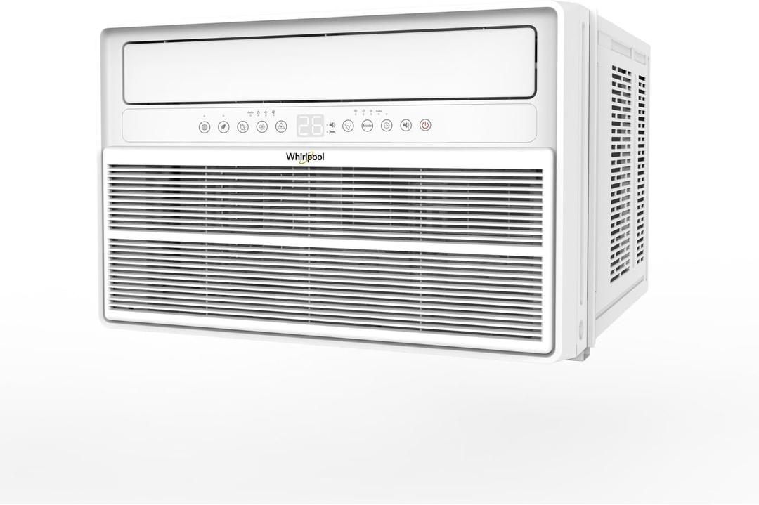 Whirlpool 15,000 BTU Window Mounted Inverter Air Conditioner with Quiet, High Efficiency Operation and Remote, Window AC Unit for Apartment, Living Room, Bedroom, Large Rooms up to 700 Square Feet