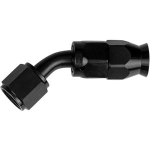 6AN PTFE Hose Adapter 45 Degree Fitting Fuel Line Hose Adapter Anodized Fuel System Fittings Black