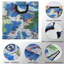 Cobahom Kids Hair Cutting Cape 47.3"31.5'' Professional Barber Cape Child Cartoon Hairdresser Apron with Adjustable Closure, Clips, Double Edge Razor,Neck Duster Brush (Voyage)