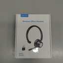 Link Dream Trucker Bluetooth Headset 20H Talktime Wireless Headset with 270Rotatable Noise Cancelling Microphone USB Dongle for Online Meeting, Office Home, Call Center, Computer, Cell Phone (BH60)