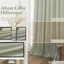 Sage Green 100% Blackout Linen Curtains 84 Inch Length 2 Panels Set for Living Room Bedroom Back Tab Thermal Insulated Black Out Drapes Room Darkening Farmhouse Style for Bedroom Window Curtains