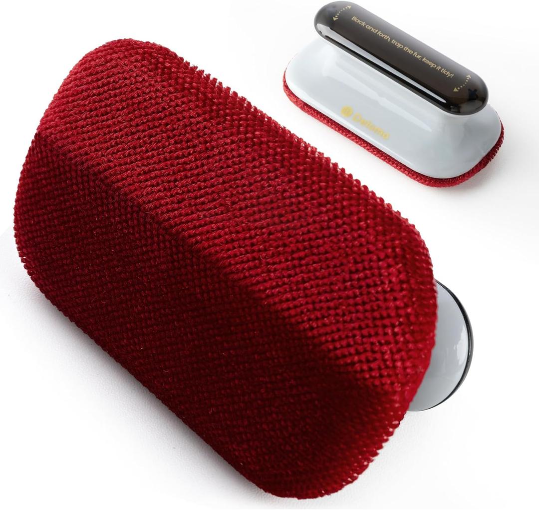 DELOMO Mini Pet Hair Removal Tool for Car, Car Detailing Dog Hair Remover, Pet Hair Remover Brush for Auto Detailing, Furniture, Carpet, Grey, Size: 4.72" L  2.76" W