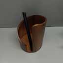Paper Towel Holder, Natural Mango Wood Countertop Stand for Jumbo Rolls with Wood Round Base and Iron Holder Wooden Paper Towel Holder for Kitchen Dining Table Home Decor, Fits Small Rolls