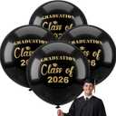 Kasyat 4 Pcs 36 Inch Extra Large Graduation Balloons Class of 2026 Balloons Latex Jumbo Giant Congrats Grad Balloon for College, High School, University Graduation Party Decorations