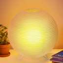 Rice Paper Lantern Lamp, Modern Japanese Simple Small Table Lamps Decorative for Bedroom Livingroom