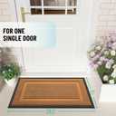 OLANLY Front Door Mat Indoor Outdoor Entrance, Waterproof All-Season, All-Weather Doormat, Sturdy Natural Rubber, Low Profile, Easy Clean Patio Porch Entryway Mat, 35x23, Tangerine Orange