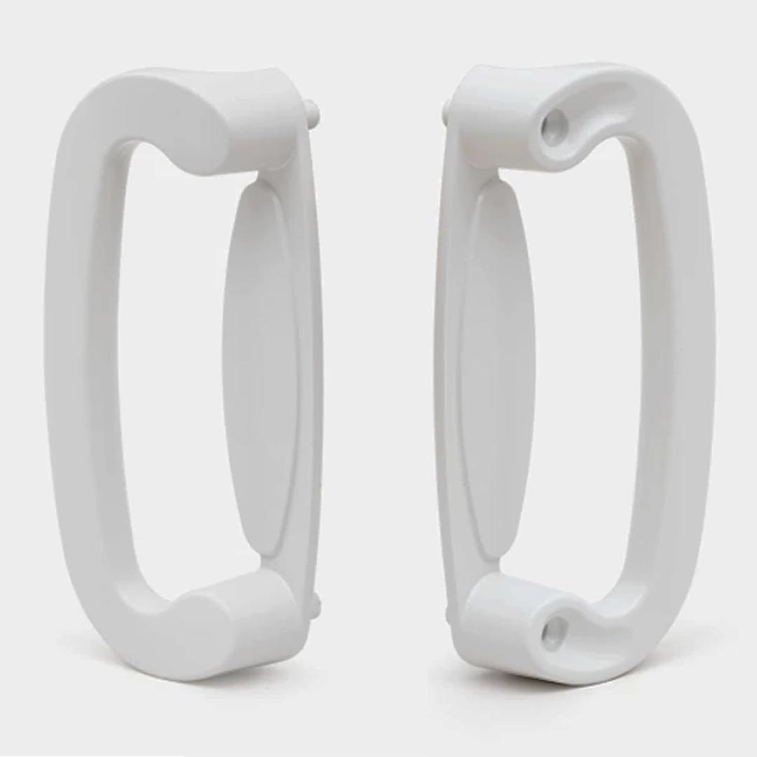 Gliding Patio Door Dummy Pull Handles Compatible with Andersen Tribeca Style OEM Part #2562033, 2573602 & #2573604, 5-1/2" Hole Centers, Non-Handed, White Diecast