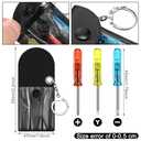 Lasnten 50 Pcs Mini Tape Screwdriver Keychain Set Employee Coworkers Gifts Father's Day Men Party Favors Gifts Bulk Measure Keychains Multitool Pen Card Tool Bag Pouch for Men Tool Organization