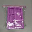 Sakolla 2 Pack Silicone Soap Molds for Soap Making, Reusable 6 Cavity Square Silicone Molds for Homemade Soap, Cake, Bread, Ice Cube (Square/Purple & Blue)