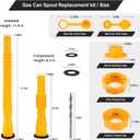 Gas Can Spout Replacement,6 Kit-Gas Can Flexible and Retractable Nozzle, Upgraded Fuel Can Spout Replacement Suitable for Most 1/2/5/10 Gal Oil Cans