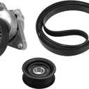 X AUTOHAUX Serpentine Drive Belt Tensioner Pulley and Idler Pulley Belt Assembly for Mercedes-Benz C240 C320 CL500 CLK320 E320 E500 ML500 S350 SL55 for AMG AC Belt Tension Idler Pulley