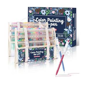 Acrylic Gel Pens for Coloring, 168 Pack Colored Gel Pens for Black Paper & White Paper, 0.6mm Fine Point Colorful Pens for Adult Drawing, Journaling, Note Taking, Doodling, Art Supplies